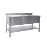 Saro Spoeltafel met twee wasbakken, rechts - 700 mm diepte, 2000 mm Saro Spoeltafel met twee wasbakken, rechts - 700 mm diepte, 2000 mm
