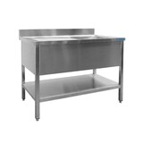 Saro Spoeltafel met 1 wasbak, links - 700 mm diepte, 1000 mm