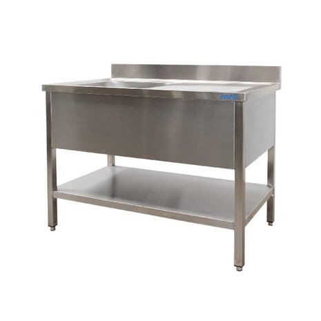 Saro Spoeltafel met 1 wasbak, links - 700 mm diepte, 1000 mm | 700-2505L