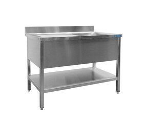 Saro Spoeltafel met 1 wasbak, rechts - 700 mm diepte, 1000 mm