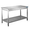 Saro Roestvrijstalen tafel, met onderblad - 600 mm diepte, 1400 mm | 600-1125 Saro Roestvrijstalen tafel, met onderblad - 600 mm diepte, 1400 mm | 600-1125
