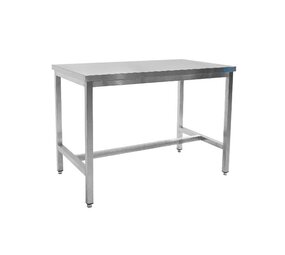 Saro Roestvrijstalen tafel, zonder onderblad - 600 mm diepte, 1200 mm
