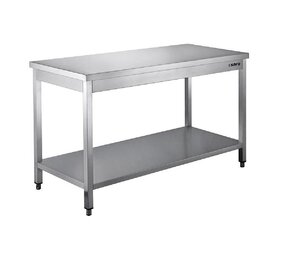 Saro Roestvrijstalen tafel, gedemonteerd, met legbord - 700 mm diepte, 2000 mm