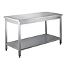 Saro Roestvrijstalen tafel, gedemonteerd, met legbord - 600 mm diepte, 1800 mm | 456-6025 Saro Roestvrijstalen tafel, gedemonteerd, met legbord - 600 mm diepte, 1800 mm | 456-6025