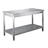 Saro Roestvrijstalen tafel, gedemonteerd, met legbord - 600 mm diepte, 1500 mm | 456-6015 Saro Roestvrijstalen tafel, gedemonteerd, met legbord - 600 mm diepte, 1500 mm | 456-6015