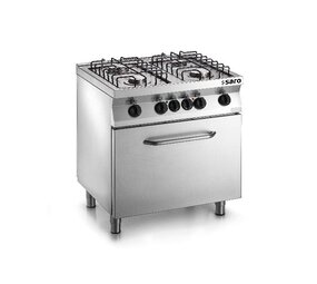 Saro Fast-series gasfornuis met elektrische bakoven modell f7 fug6le