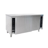 Saro Roestvrijstalen wandkast, schuifdeur - 700 mm diepte, 1400 mm