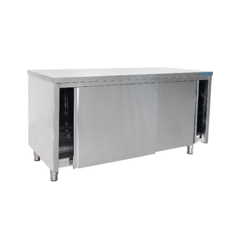 Saro Roestvrijstalen wandkast, schuifdeur - 700 mm diepte, 1200 mm | 700-2005 Saro Roestvrijstalen wandkast, schuifdeur - 700 mm diepte, 1200 mm | 700-2005