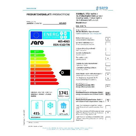 Saro Cooling table modell egn 4160 tn | 465-4065 Saro Cooling table modell egn 4160 tn | 465-4065