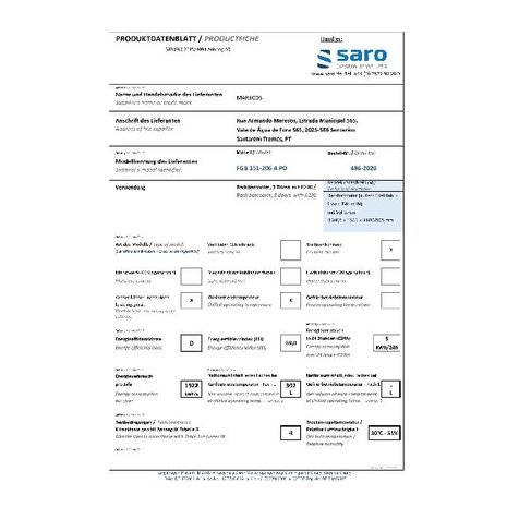 Saro Backbarcooler model fgb 351-206 apo | 486-2020