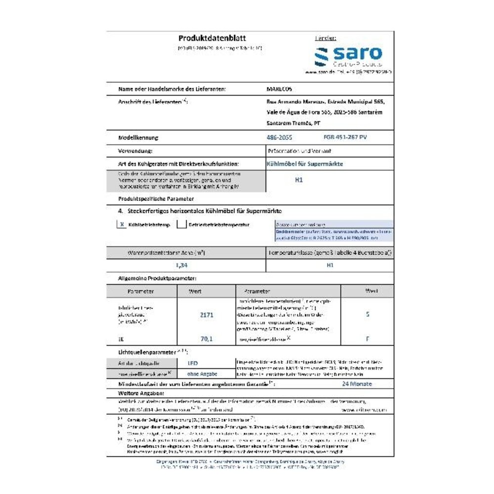Saro Backbarcooler model fgb 451-267 pv | 486-2055 Saro Backbarcooler model fgb 451-267 pv | 486-2055