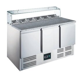 Saro Pizza preparation table with glass top model eps 9