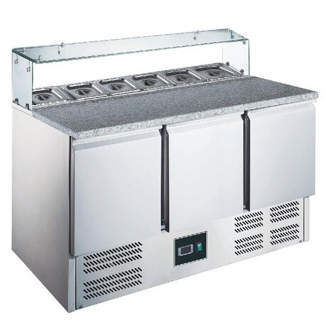 Saro Pizza preparation table with glass top model eps 9 | 465-1065