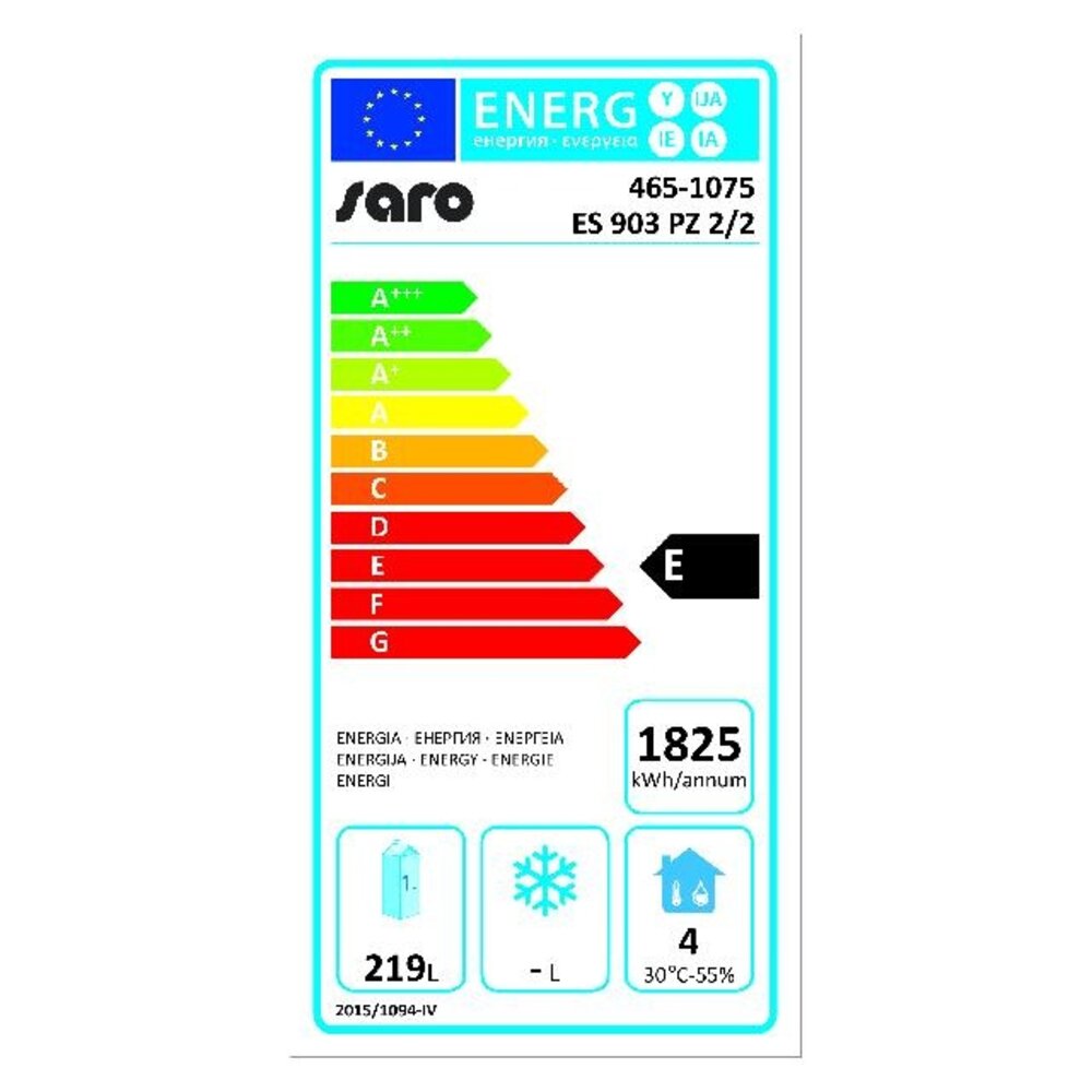 Saro Pizza preparation table with glass top model es 90 | 465-1075