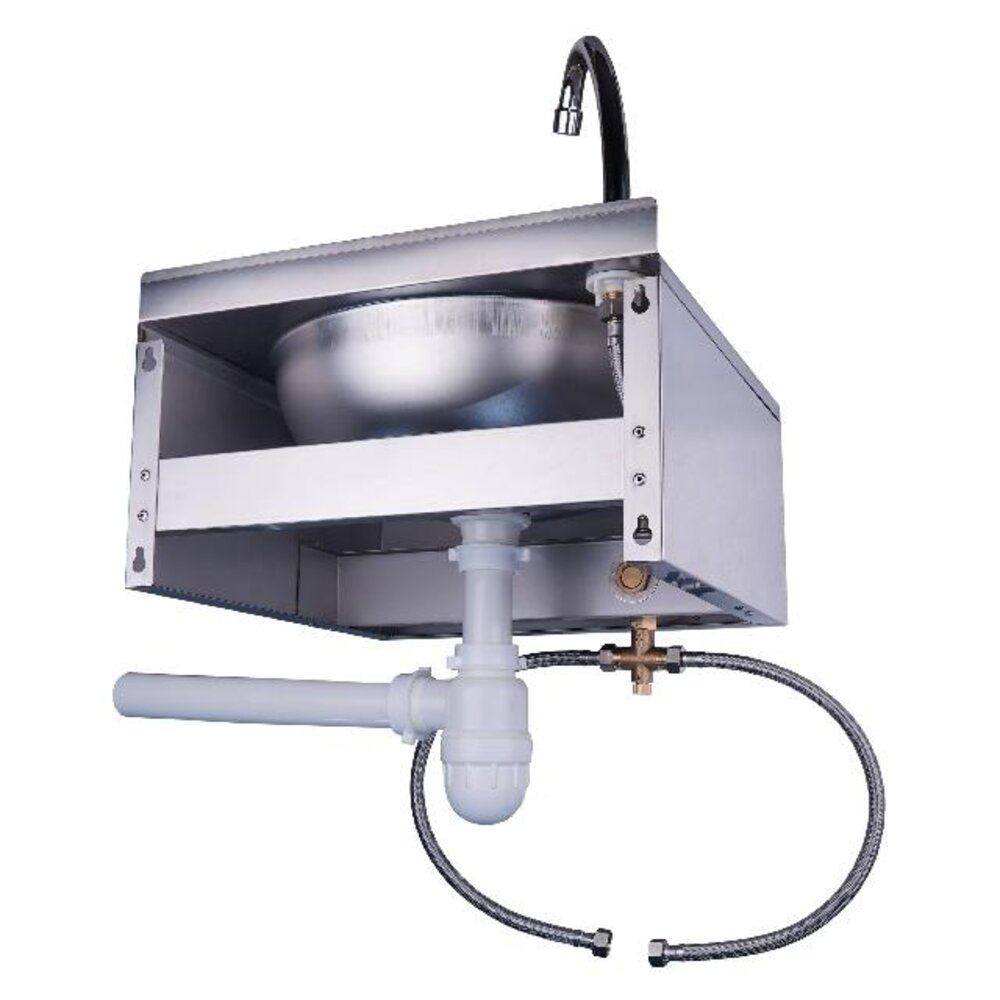 Saro Handwastafel met kniebediening, model justin | 353-1007