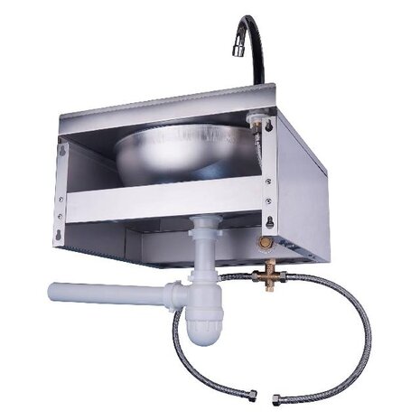 Saro Handwastafel met kniebediening, model justin | 353-1007