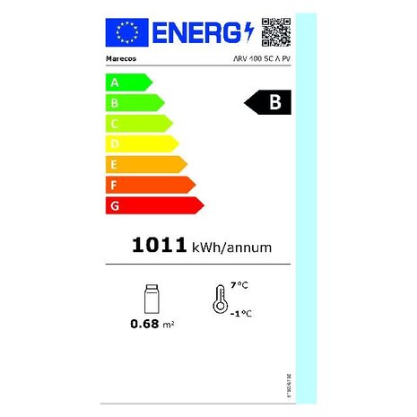 Saro Koelkast met glazen deur model arv 400 sc een pv | 486-1525