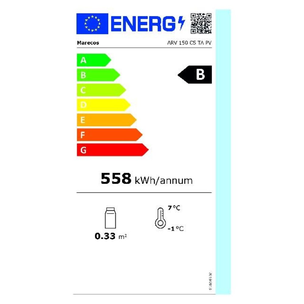 Saro Koelkast met glazen deur model arv 150 cs ta pv | 486-3015