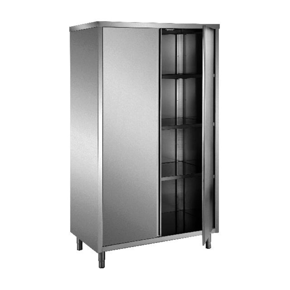 Saro Rvs opbergkasten met 2 draaideuren 1000x600 aisi | 700-8345 Saro Rvs opbergkasten met 2 draaideuren 1000x600 aisi | 700-8345