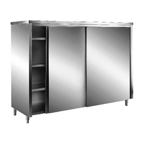 Saro Rvs opbergkasten met schuifdeuren aisi 430, plat d | 700-8080 Saro Rvs opbergkasten met schuifdeuren aisi 430, plat d | 700-8080