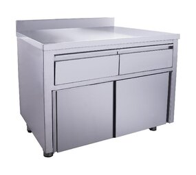 Saro Schuifdeurkast - 2 lades 1200x700mm met opstand Saro Schuifdeurkast - 2 lades 1200x700mm met opstand