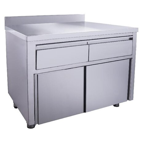 Saro Schuifdeurkast - 2 lades 1200x700mm met opstand | 700-2305 Saro Schuifdeurkast - 2 lades 1200x700mm met opstand | 700-2305