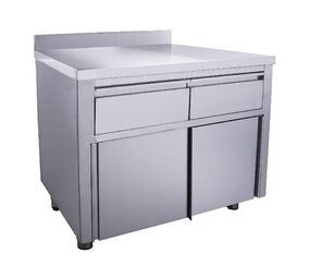 Saro Schuifdeurkast - 2 lades 1000x700mm met opstand Saro Schuifdeurkast - 2 lades 1000x700mm met opstand