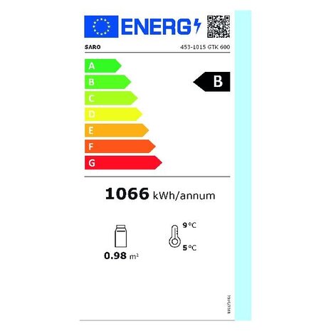 Saro Koelkast met glazen deur - zwart model gtk 600 | 453-1015 Saro Koelkast met glazen deur - zwart model gtk 600 | 453-1015