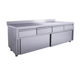 Saro Schuifdeurkast - 4 lades.2000x700mm met opstand Saro Schuifdeurkast - 4 lades.2000x700mm met opstand