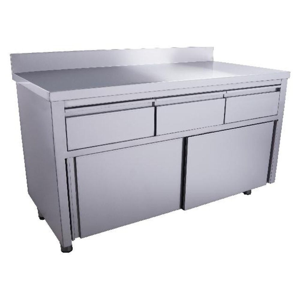 Saro Schuifdeurkast - 3 lades.1400x700mm met opstand | 700-2310 Saro Schuifdeurkast - 3 lades.1400x700mm met opstand | 700-2310