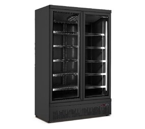 Saro Koelkast met glazen deur - zwart model gtk 1000