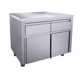 Saro Schuifdeurkast - 2 lades 1000x700mm Saro Schuifdeurkast - 2 lades 1000x700mm