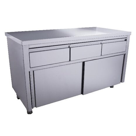 Saro Schuifdeurkast - 3 lades 1600x700mm | 700-2215 Saro Schuifdeurkast - 3 lades 1600x700mm | 700-2215