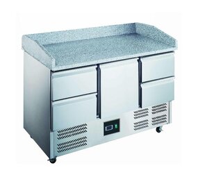 Saro Pizza preparation table with glass top model es 90 Saro Pizza preparation table with glass top model es 90