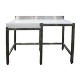 Saro Demontagetafel met hakblok met opstand 1500x500