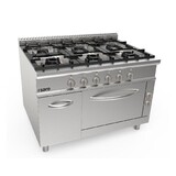 Saro Gasfornuis + elektrische oven 6 branders lq model