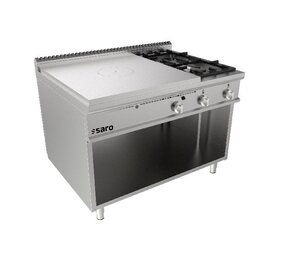Saro Kookplaat kachel open onderbouw + 2 branders lq -