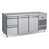 Saro Koelwerkbank met 2 deuren en 2 lades 185 1s2p Saro Koelwerkbank met 2 deuren en 2 lades 185 1s2p