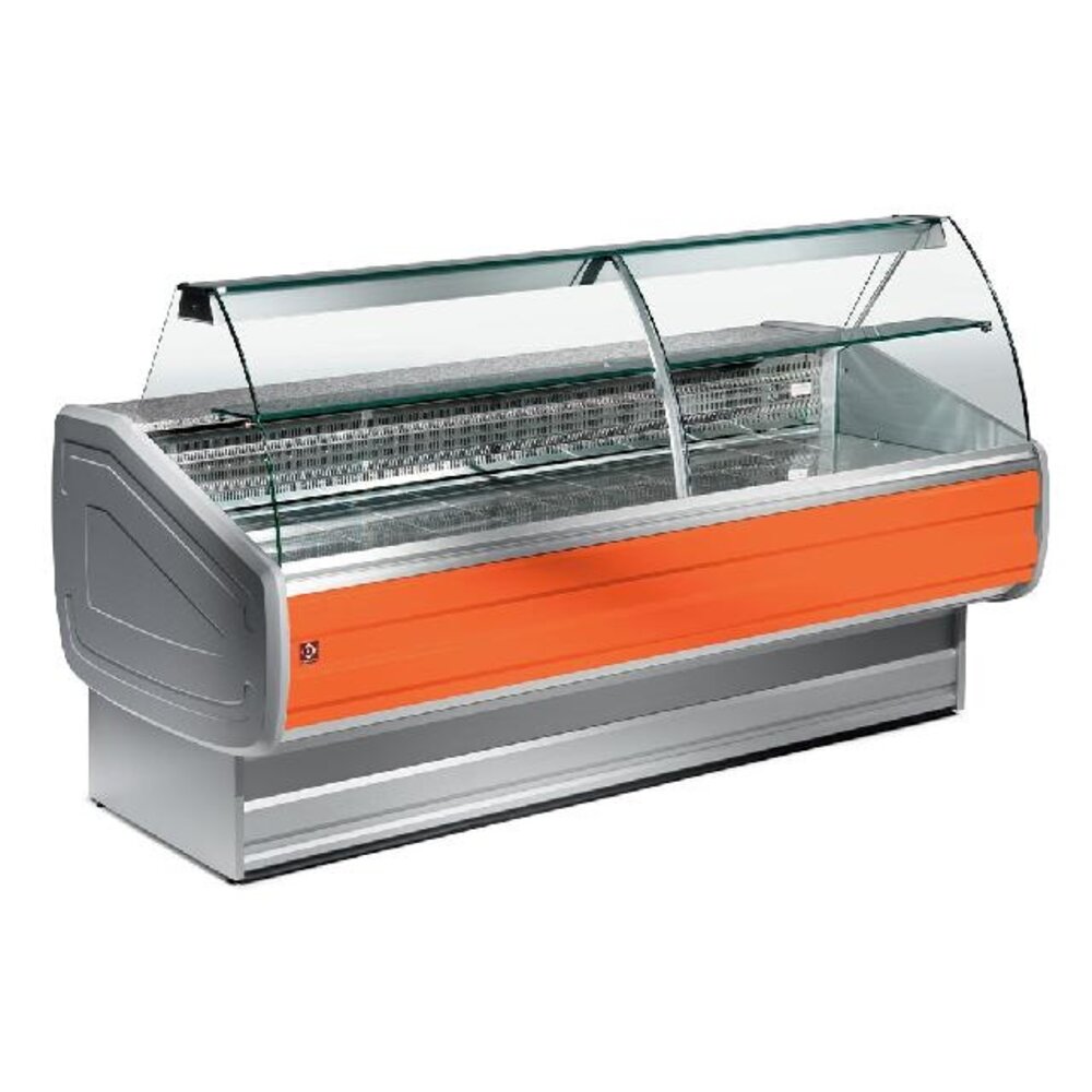 Diamond Gekoelde vitrinetoonbank gebogen ruit, geventileerd, met reserve | MY15/C1-VV/R2 Diamond Gekoelde vitrinetoonbank gebogen ruit, geventileerd, met reserve | MY15/C1-VV/R2