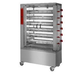 Diamond Kippenspit gas, 6 spitten, op wielen (36 kippen) Diamond Kippenspit gas, 6 spitten, op wielen (36 kippen)