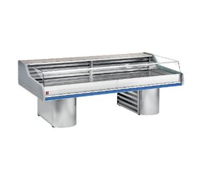 Diamond Gekoelde vitrine toonbank met ruit   self-service  , op sokkels Diamond Gekoelde vitrine toonbank met ruit   self-service  , op sokkels