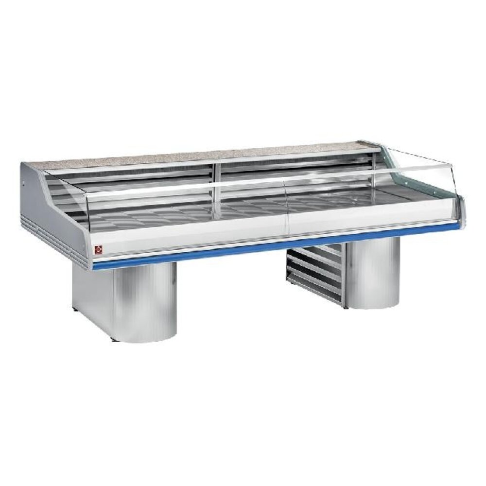 Diamond Gekoelde vitrine toonbank met ruit   self-service  , op sokkels | SG15BS/B1-R2