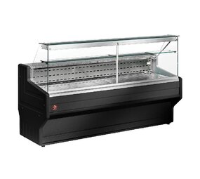 Diamond Gekoelde vitrinetoonbank met rechte ruit 90°, met reserve Diamond Gekoelde vitrinetoonbank met rechte ruit 90°, met reserve