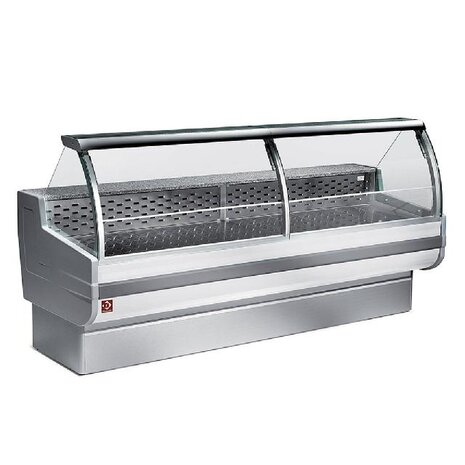 Diamond Gekoelde vitrinetoonbank, gebogen ruit, geventileerd, met reserve | CR300/A1-VV/R2