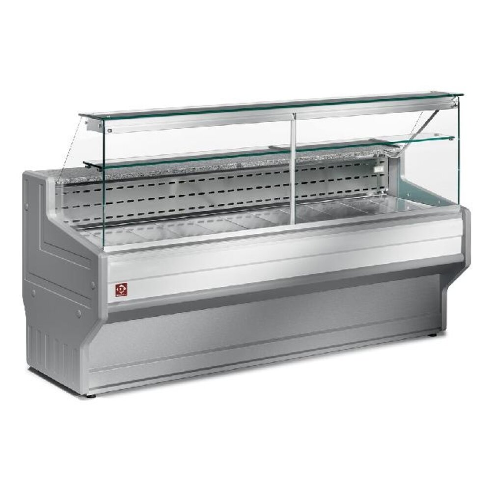 Diamond Gekoelde vitrinetoonbank met rechte ruit 90°, met reserve | HL15/A1-R2 Diamond Gekoelde vitrinetoonbank met rechte ruit 90°, met reserve | HL15/A1-R2