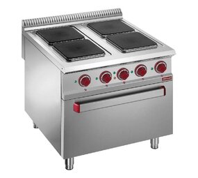 Diamond Elektrisch fornuis met 4 vierkante kookplaten op elektrische gn 2 1 oven Diamond Elektrisch fornuis met 4 vierkante kookplaten op elektrische gn 2 1 oven