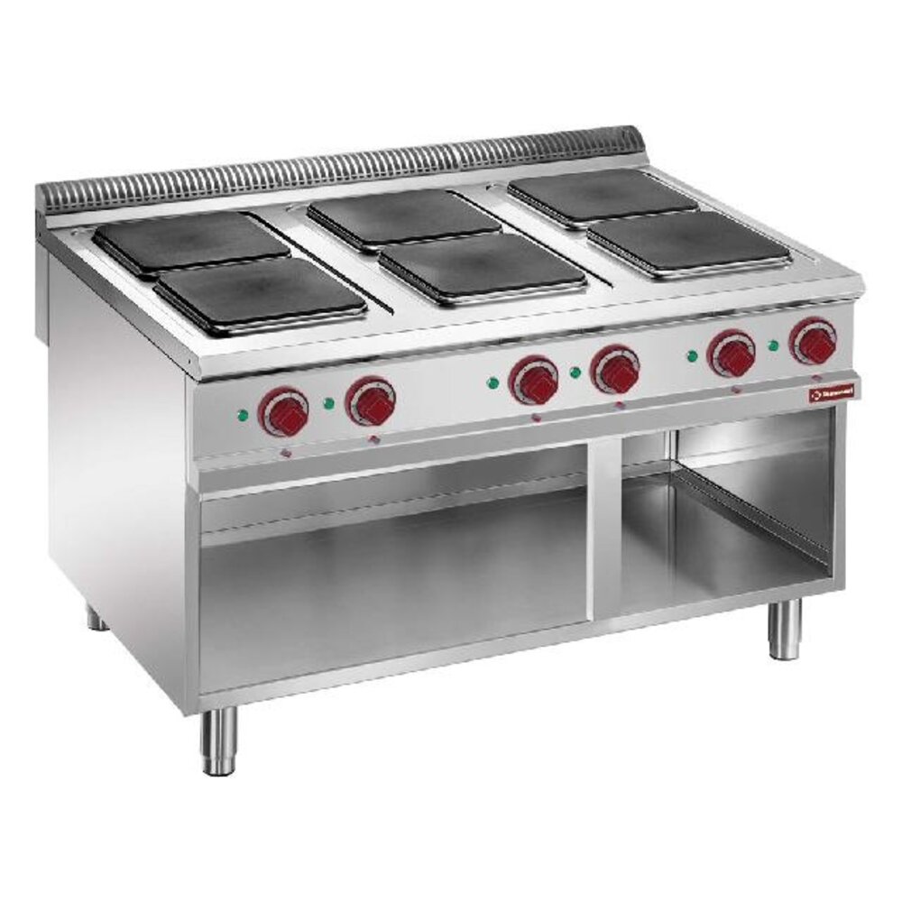 Diamond Elektrisch fornuis met 6 kookplaten op open kast | E9/6PQA12 Diamond Elektrisch fornuis met 6 kookplaten op open kast | E9/6PQA12