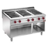 Diamond Elektrisch fornuis met 6 kookplaten op open kast