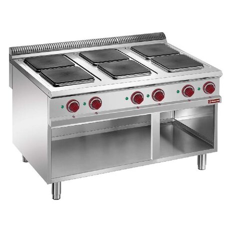 Diamond Elektrisch fornuis met 6 kookplaten op open kast | E9/6PQA12 Diamond Elektrisch fornuis met 6 kookplaten op open kast | E9/6PQA12