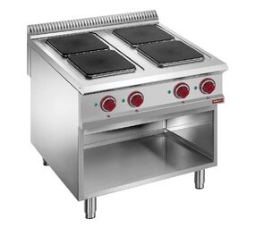 Diamond Elektrisch fornuis met 4 kookplaten op open kast Diamond Elektrisch fornuis met 4 kookplaten op open kast